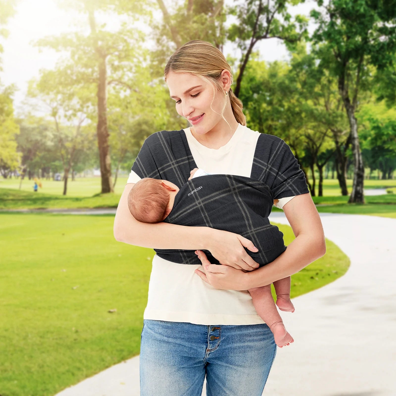 Baby Wrap, Baby Carrier, Easy to Wear, Hands-Free, Adjustable for Newborn to Toddler, 8-35 Lbs